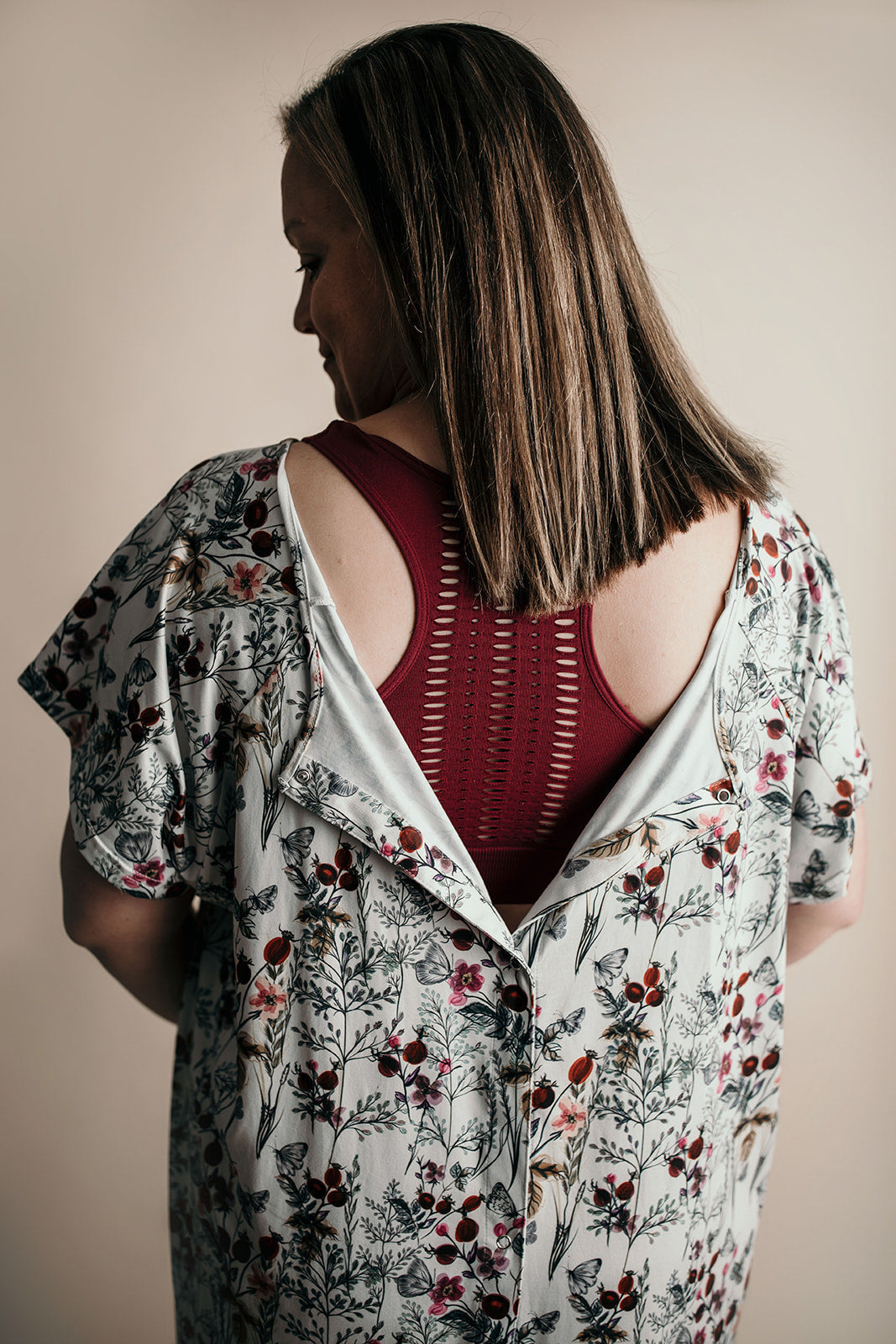 Floral Mommy Labor and Delivery Nursing Hospital Gown by Three Little Tots