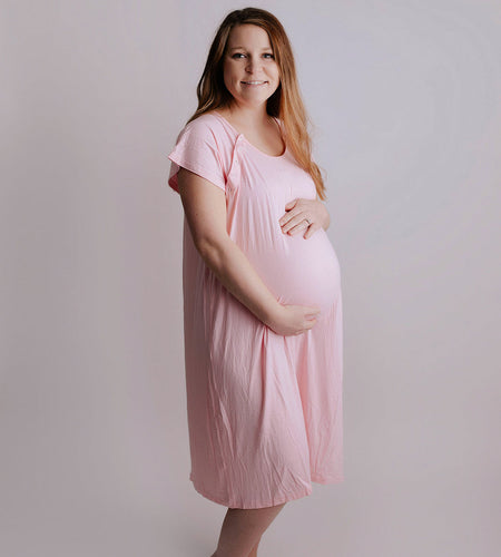 Light Pink Labor and Delivery Nursing Hospital Gown by Three Little Tots