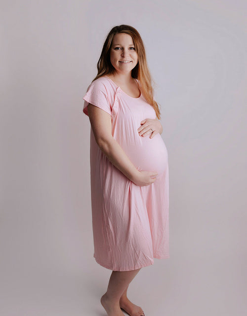 Load image into Gallery viewer, Light Pink Labor and Delivery Nursing Hospital Gown by Three Little Tots
