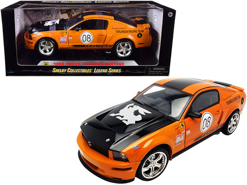 Load image into Gallery viewer, 2008 Ford Shelby Mustang #08 "Terlingua" Orange and Black "Shelby Collectibles Legend" Series 1/18 Diecast Model Car by Shelby Collectibles
