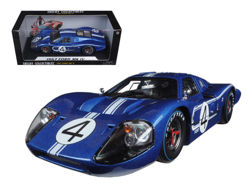 Load image into Gallery viewer, Ford GT MK IV #4 Blue L. Ruby - D. Hulme 24 Hours of Le Mans (1967) 1/18 Diecast Model Car by Shelby Collectibles

