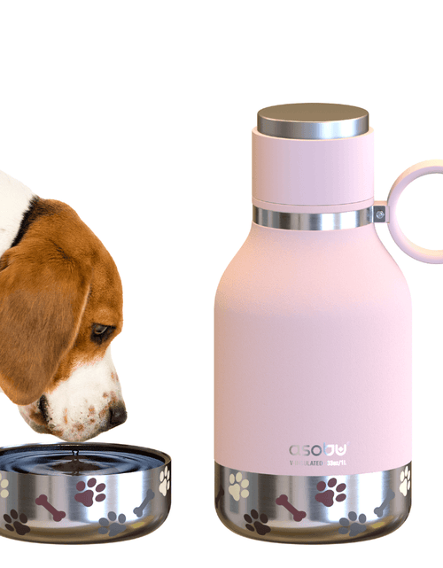 Load image into Gallery viewer, Pink Dog Bowl Bottle by ASOBU®
