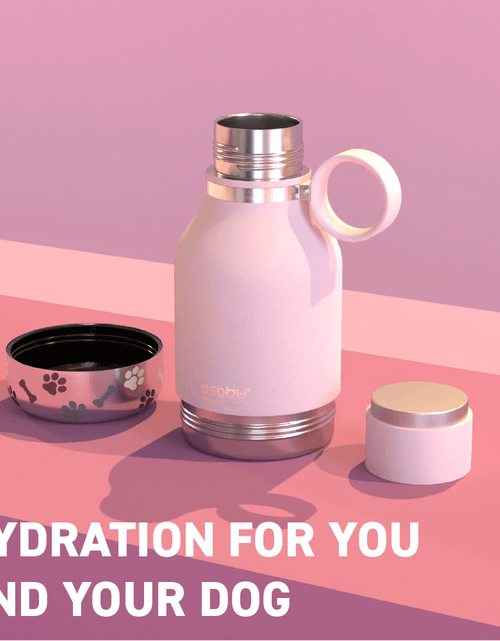 Load image into Gallery viewer, Pink Dog Bowl Bottle by ASOBU®
