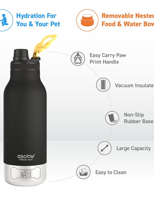 Load image into Gallery viewer, Black Buddy Bottle by ASOBU®
