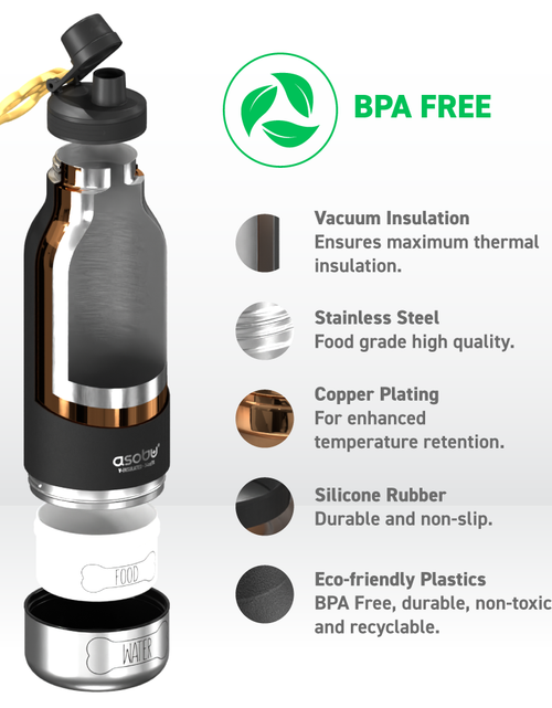 Load image into Gallery viewer, Black Buddy Bottle by ASOBU®
