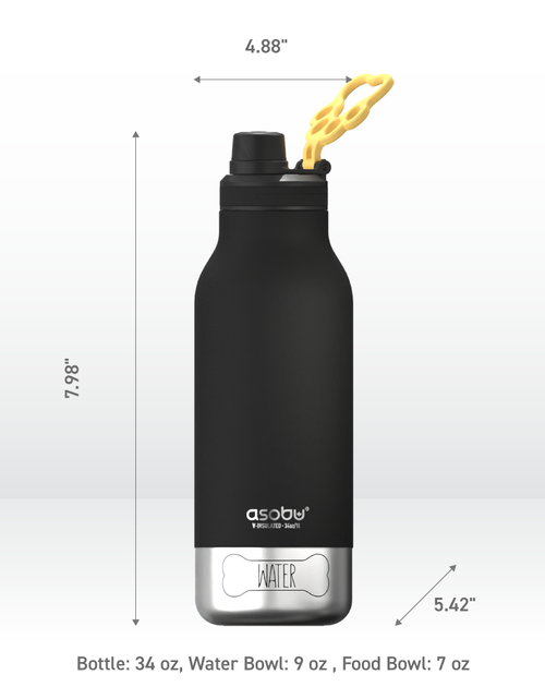 Load image into Gallery viewer, Black Buddy Bottle by ASOBU®
