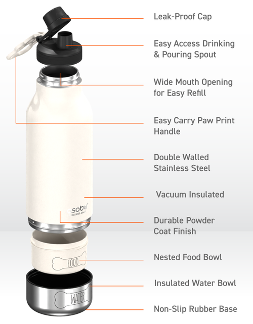 Load image into Gallery viewer, White Buddy Bottle by ASOBU®
