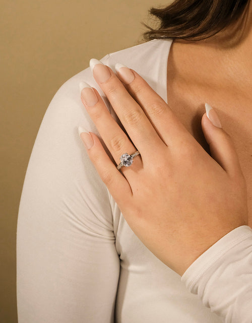 Load image into Gallery viewer, Sterling Silver Oval Engagement Ring by Sterling Forever
