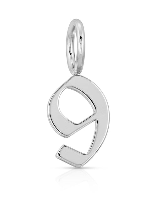 Load image into Gallery viewer, SILVER GOTHIC NUMBERS by eklexic jewelry
