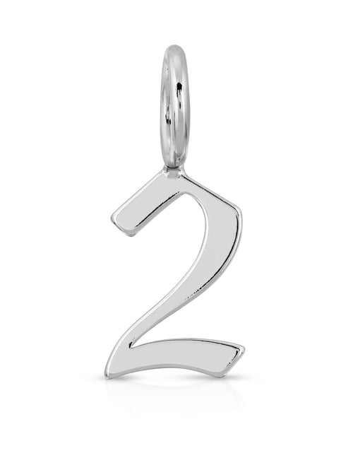 Load image into Gallery viewer, SILVER GOTHIC NUMBERS by eklexic jewelry
