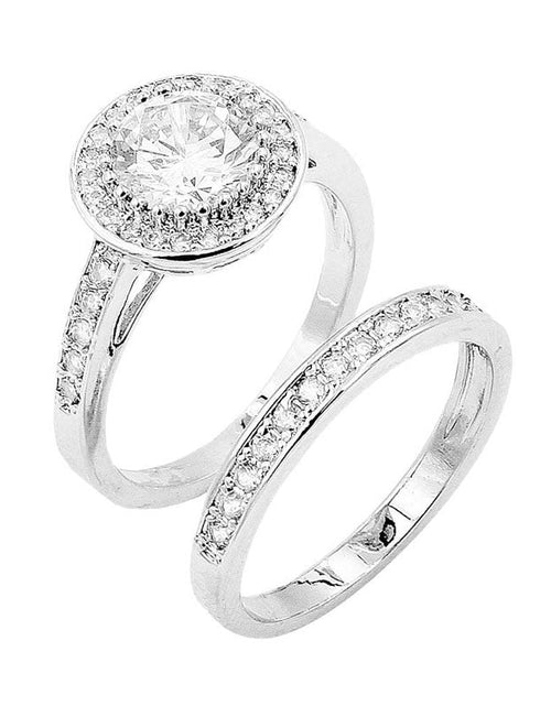Load image into Gallery viewer, 2PCS Gold Silver Plated CZ Embellished Rings by Madeline Love
