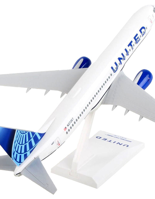 Load image into Gallery viewer, Boeing 737-800 Commercial Aircraft with Wi-Fi Dome "United Airlines" (N37267) White with Blue Tail (Snap-Fit) 1/130 Plastic Model by Skymarks
