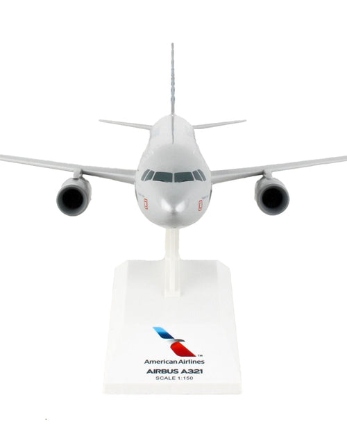 Load image into Gallery viewer, Airbus A321 Commercial Aircraft "American Airlines - Medal of Honor" (N167AN) Gray with Red and Blue Tail (Snap-Fit) 1/150 Plastic Model by Skymarks
