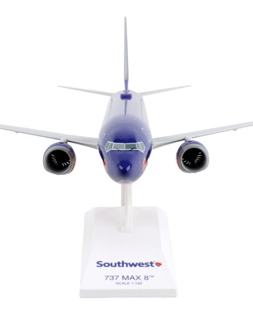 Load image into Gallery viewer, Boeing 737 MAX 8 Commercial Aircraft "Southwest Airlines" (N872CB) Blue with Red and Orange Stripes (Snap-Fit) 1/130 Plastic Model by Skymarks
