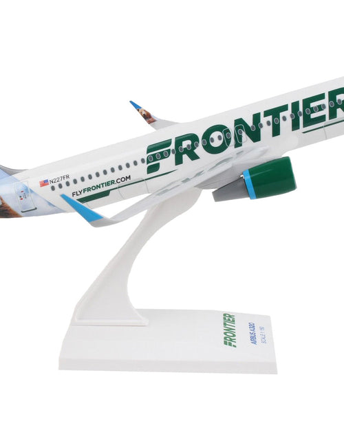 Load image into Gallery viewer, Airbus A320 Commercial Aircraft "Frontier Airlines-Grizwald the Bear" (N227FR) White with Tail Graphics (Snap-Fit) 1/150 Plastic Model by Skymarks
