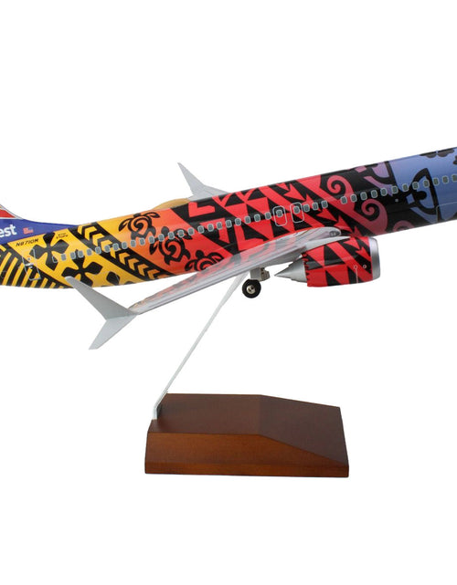 Load image into Gallery viewer, Boeing 737 MAX 8 Commercial Aircraft with Landing Gear "Southwest Airlines - Imua One" (N8710M) Hawaiian Livery (Snap-Fit) 1/100 Plastic Model by Skymarks

