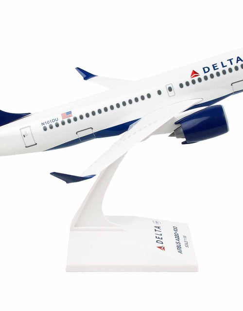 Load image into Gallery viewer, Airbus A220-100 Commercial Aircraft "Delta Air Lines" (N101DU) White with Red and Blue Tail (Snap-Fit) 1/100 Plastic Model by Skymarks
