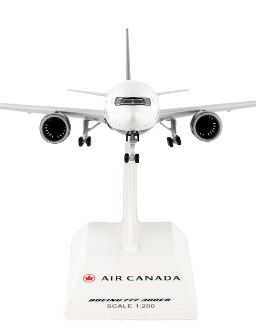 Load image into Gallery viewer, Boeing 777-300ER Commercial Aircraft "Air Canada" (C-FKAU) White with Black Tail (Snap-Fit) 1/200 Plastic Model by Skymarks
