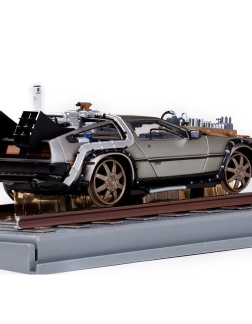 Load image into Gallery viewer, DMC DeLorean Time Machine Stainless Steel "Railroad Version" "Back to the Future: Part III" (1990) Movie 1/18 Diecast Model Car by Sun Star
