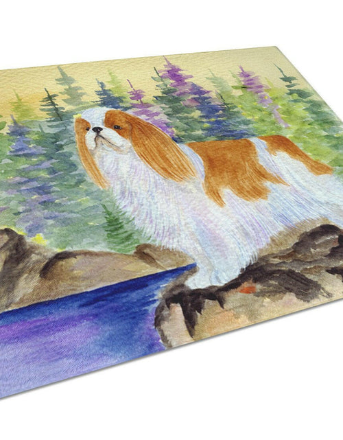 Load image into Gallery viewer, English Toy Spaniel Glass Cutting Board Large by Caroline's Treasures
