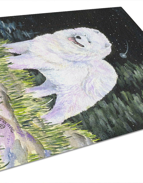 Load image into Gallery viewer, Starry Night Samoyed Glass Cutting Board Large by Caroline's Treasures
