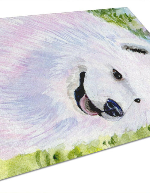 Load image into Gallery viewer, Samoyed Glass Cutting Board Large by Caroline's Treasures
