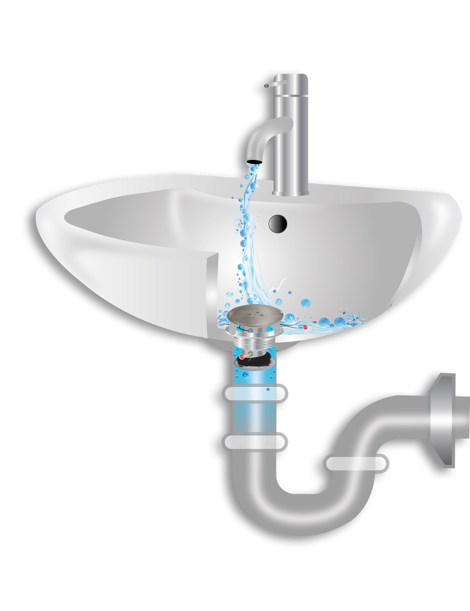 SinkShroom (Nickel Edition) The Hair Catcher That Prevents Clogged Bathroom Sink Drains by TubShroom.com