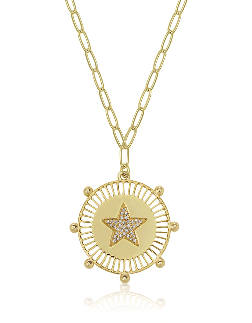 Load image into Gallery viewer, SALE Star Medallion Necklace by Jennifer Miller Jewelry
