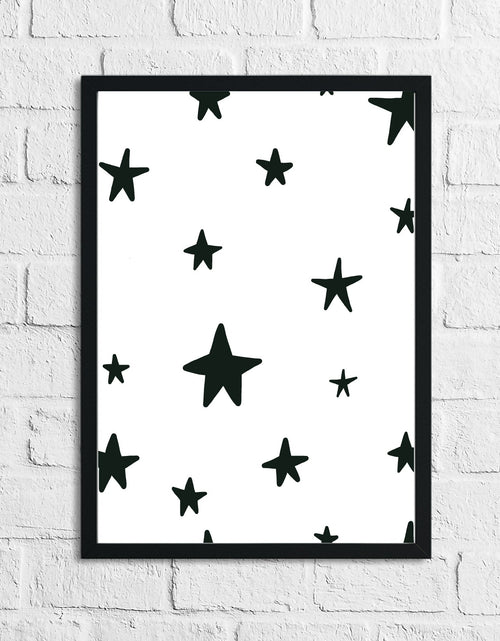 Load image into Gallery viewer, Scandinavian Stars Pattern Children's Nursery Bedroom Wall Decor Print by WinsterCreations™ Official Store
