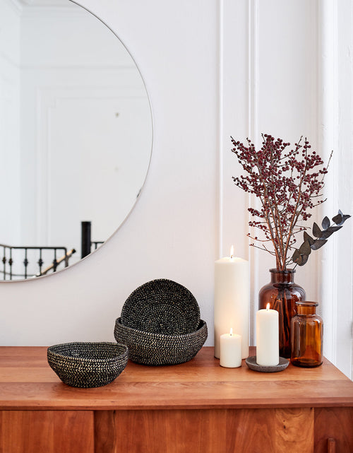 Load image into Gallery viewer, Glitter Bowl - Black (Set of 2) by KORISSA
