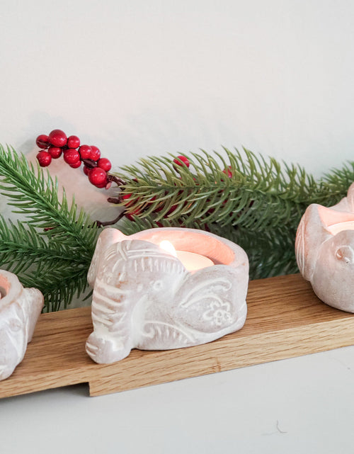 Load image into Gallery viewer, Terracotta Tea Light Candle Holder - Elephant by KORISSA
