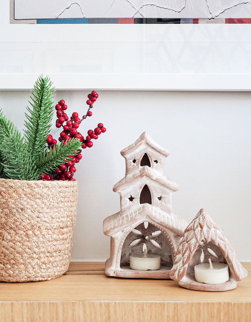 Load image into Gallery viewer, Terracotta Tea Light Candle Holder - House by KORISSA
