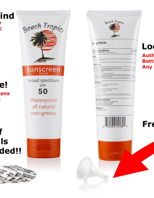 Load image into Gallery viewer, Hide Your Booze In Plain Site with Sunscreen Flasks by Classy Wino
