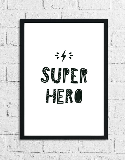 Load image into Gallery viewer, Scandinavian Super Hero Children's Nursery Bedroom Wall Decor Print by WinsterCreations™ Official Store
