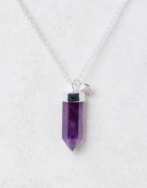 Load image into Gallery viewer, Amethyst Crystal Point Necklace by Tiny Rituals
