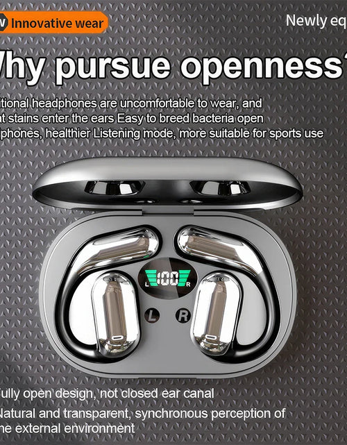 Load image into Gallery viewer, Mpow Q16 True Wireless Earphones, OWS Open Ear Earphones with Earhooks, Bluetooth 5.3, Up to 80H Playtime with Case for Cycling
