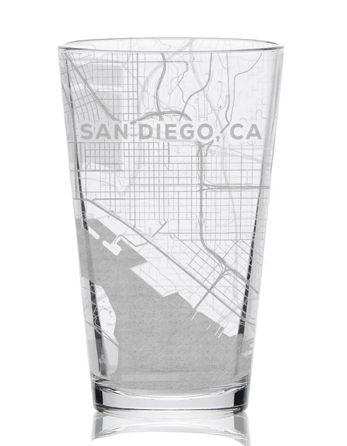 Load image into Gallery viewer, CITY STREET MAP Pint Glasses by LumEngrave
