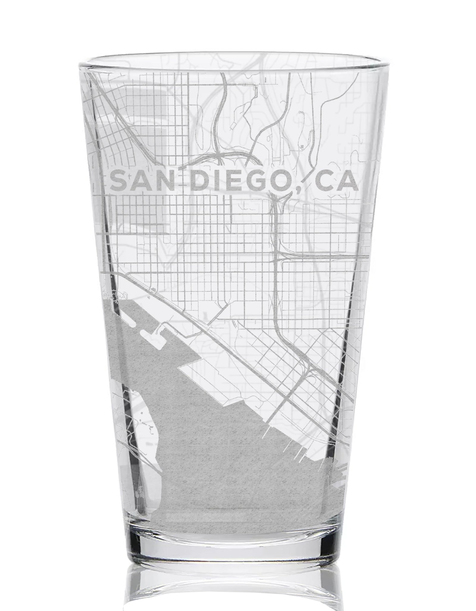 CITY STREET MAP Pint Glasses by LumEngrave