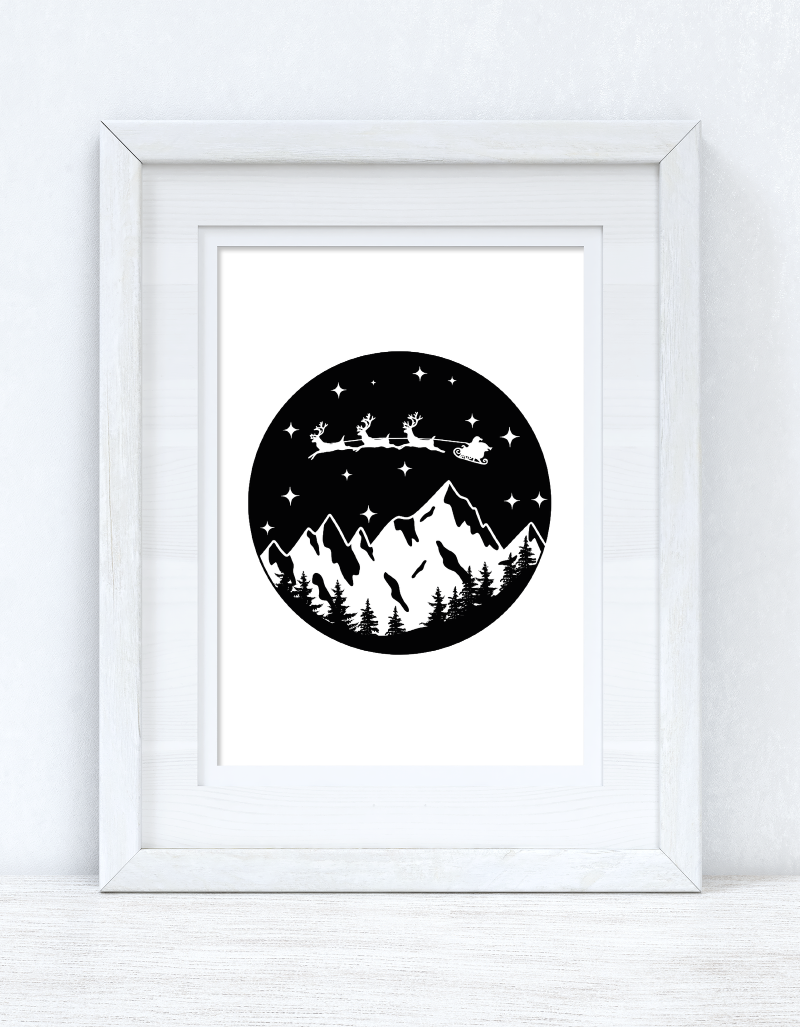 Santas Sleigh 2021 Seasonal Wall Home Decor Print by WinsterCreations™ Official Store