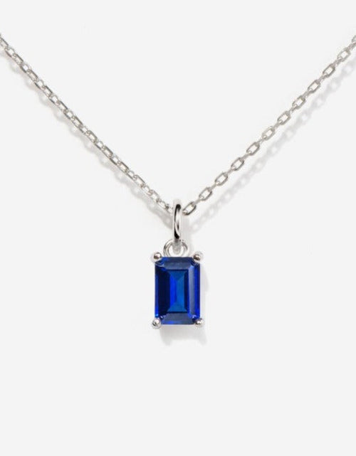 Load image into Gallery viewer, Birthstone Silver Necklace - September by Little Sky Stone
