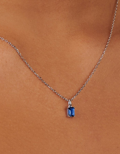 Load image into Gallery viewer, Birthstone Silver Necklace - September by Little Sky Stone
