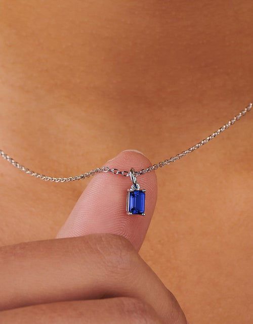 Load image into Gallery viewer, Birthstone Silver Necklace - September by Little Sky Stone
