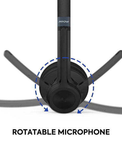 Load image into Gallery viewer, Mpow HC9 Bluetooth 5.3 Headset For Call Center Office Upgraded Wireless Headphones 45H Long Life CVC 8.0 Noise Cancelling Mic
