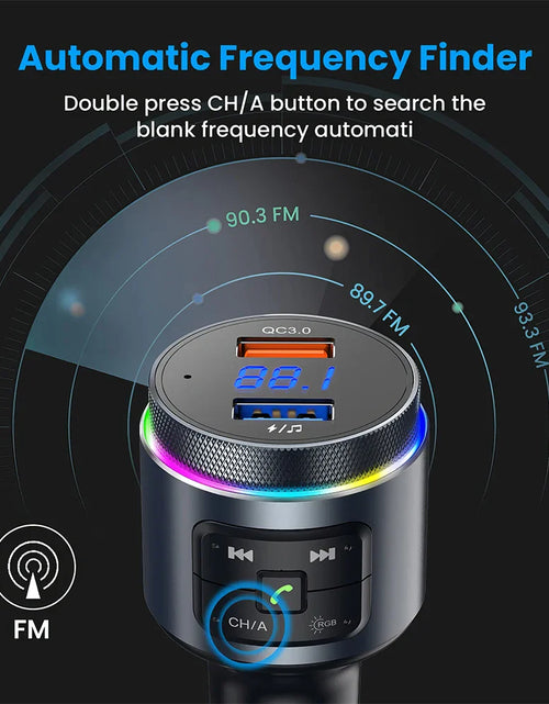 Load image into Gallery viewer, Mpow Bluetooth FM Transmitter for Car Adapter Bluetooth Wireless Radio MP3 Player with QC3.0 Quick Charge Handsfree Callling
