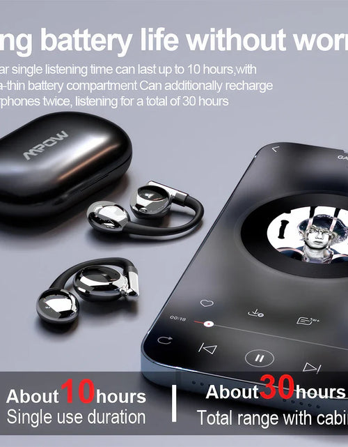 Load image into Gallery viewer, Mpow YYK-880 Open Ear Headphones Bluetooth 5.3 Wireless Earbuds with Earhooks for Office Work/Leisure/Sports,Up to 60H Playtime
