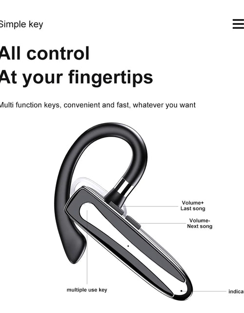 Load image into Gallery viewer, Mpow 530 Bluetooth 5.1 Headset Handsfree Calling Bluetooth Wireless Headphone with 10H Talk Time for Business Car Driver Trucker
