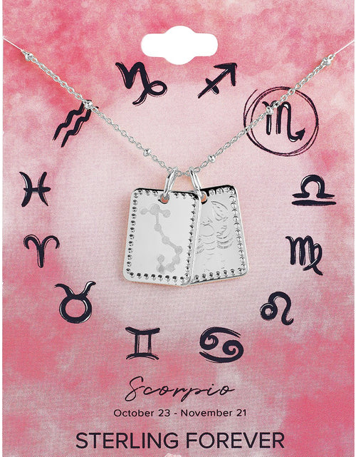 Load image into Gallery viewer, Zodiac Tag Necklace by Sterling Forever
