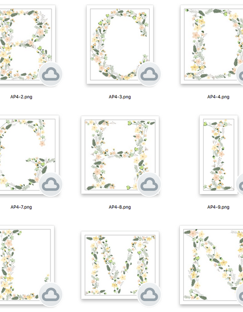 Load image into Gallery viewer, Personalised Spring Floral Initial &amp; Name Spring Seasonal Wall Home Decor Print by WinsterCreations™ Official Store
