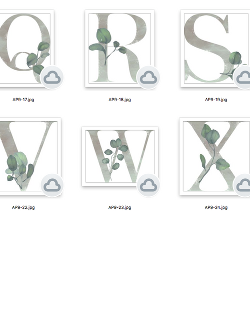 Load image into Gallery viewer, Personalised Grey Greenery Initial Spring Seasonal Wall Home Decor Print by WinsterCreations™ Official Store
