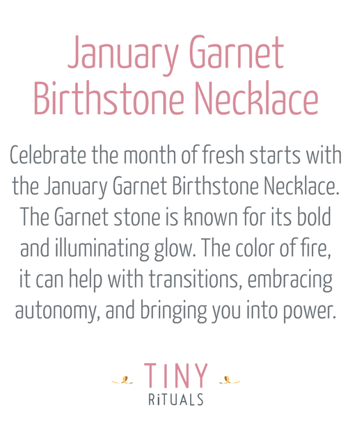Load image into Gallery viewer, January Garnet Birthstone Necklace by Tiny Rituals
